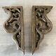 Antique Pair 19th 18th Century Carved Wood Wall Shelf, Ornate Brackets