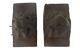 Antique Pair Corbels Hand Carved Wood Architectural Reclaimed Lion Heads Trim