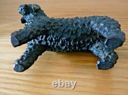 Antique Pair of 19th Century Naively Carved Wooden Poodles