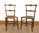 Antique Pair Of Carved Arts And Crafts Occasional / Bedroom Chairs