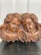 Beautiful Pair Of Angels/ Putti's Carved In Wood Nr