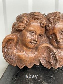 Beautiful Pair of Angels/ putti's carved in wood nr
