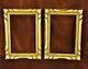 Fabulous Pair Antique French Carved Wood Rectangular Gilded Picture Frames