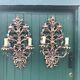 Gorgeous Vintage Pair Of Italian Wooden Carved Wall Lights Af Firenze