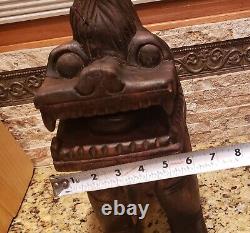 Great Pair Large Chinese Fu Foo Dogs Carved Wood