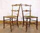Nice Quality Antique Pair Of Carved Arts And Crafts Occasional / Bedroom Chairs