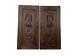 Pair Antique French Hand Carved Wood Oak Door Panels Reclaimed Architectural Flo