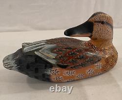 Pair Beautiful Painted Carved Wood Duck Decoys