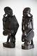 Pair Large Carved African Figures Dayak Bahau Style