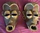 Pair Of Great Masks Of Monkeys Africa Ethnic Wood Carved