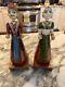 Pair Of Vintage Hand Carved Hand Painted Wooden Ganguar Isher Indian Decor