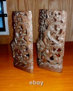 Pair Old or Antique Asian Balinese Wood Carvings