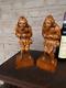 Pair Antique Wood Carved Hunchback Notre Dame Statues
