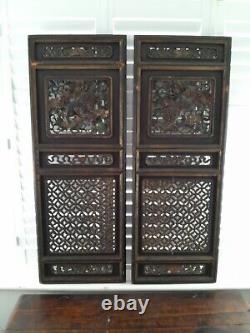 Pair of 18th CenturyQing Dynasty Finely Carved Wood Panels