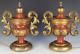 Pair Of 19th Century Italian Hand Carved And Painted Table Lamps