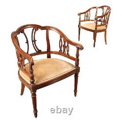 Pair of Ancient Armchairs Neoclassical Style Early'900 Carved Wood