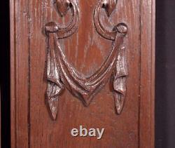Pair of Antique French Highly Carved Panels in Oak Wood Salvage