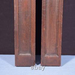 Pair of Antique Gothic Carved Architectural Trim Panels in Solid Oak Wood