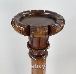 Pair of Early Victorian Carved Mahogany Pedestals