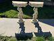 Vintage Pair Wooden Carved Cherub Console Table