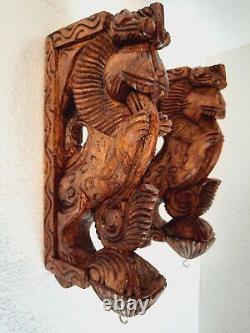 Wooden Corbel/ Wall Bracket Yali Pair. Wall décor. Handmade, 12 size, 2 pcs