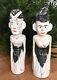 Couple De Mariage Javanais Loro Blanyo Vintage Art Populaire En Bois Sculpté D'indonésie